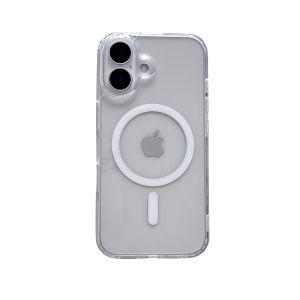 เคสชาร์จไร้สายแบบใสสำหรับ Magesafe เคสใสกันกระแทกหรูหราสำหรับ iPhone 11 12 13 14 15 16 Pro Max Plus เคสใสชาร์จแบบไร้สายสำหรับ iPhone 11 12 13 14 15 16 Pro Max Plus เคสกันกระแทก