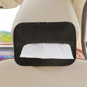 Creative Cartoon Car Headrest Mounted Tissue Box Womens Car Interior Decoration Armrest Box Vehicle Storage Organizer