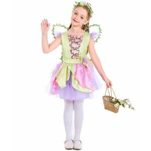 Green Fairy Flower Fairy Halloween Costume Womens Set Parent-Child Style Princess Skirt Party Performance Apparel