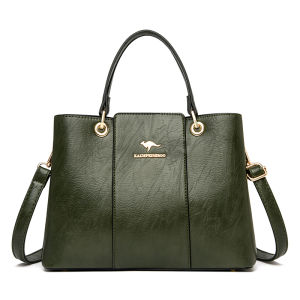 กระเป๋าหนังวัวสำหรับผู้หญิง กระเป๋าสะพายไหล่ข้างเดียวแบบมีซิป กระเป๋าถือขนาดใหญ่ กระเป๋าสะพายข้างแฟชั่น กระเป๋าหนังแท้ กระเป๋าสะพายลำลอง