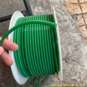 Dây PU xanh nhám hàn 2 đầu 6li Dây PU xanh nhám dày 6mm Dây curoa xanh nhám dày 6mm