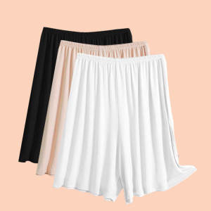 White Safety Pants Thin Womens Underwear Briefs Hanfu Insurance Skirt Shorts Polyester Fiber Summer Fashion Ladies Trousers