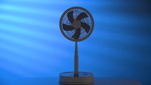 Portable Foldable Rechargeable Fan Operated USB C Small Fan With Remote Quiet Table Desk Fan Folding Standing Pedestal Fan Room