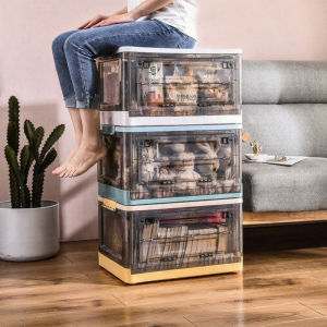 Hộp Lưu Trữ Nhựa Gập Được Mở Bên Cạnh Có Nắp Lớn