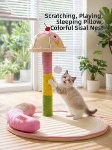 SHENJINGMAO | Non-shedding Sisal Vertical Cat Climbing Frame Nest & Scratching Post