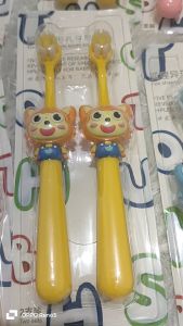 Sikat gigi TWINS PACK(dapat 2 pcs) anak-anak lucu bulu lembut banyak karakter wolf/pinkfong 010