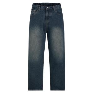 Retro Embroidered Multi-Color Washed Distressed Straight Leg Jeans Men Loose Casual Versatile Long Pants Youth Trendy