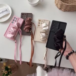 Crossbody Wrist Strap Phone Case for Samsung Galaxy S25 S23 S22 Plus S24 S21 FE Note 20 Ultra A56 A36 A55 A26 A16 A35 A15 5G