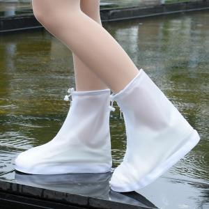 Waterproof Thickened Plastic Shoe Covers Mens Womens Anti-Slip Wear-Resistant Rainproof Shoe Covers for Outdoor Use