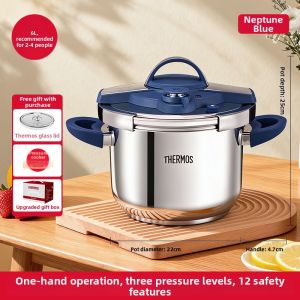 Thermos | Stainless Steel Anti-Explosion Pressure Cooker Universal