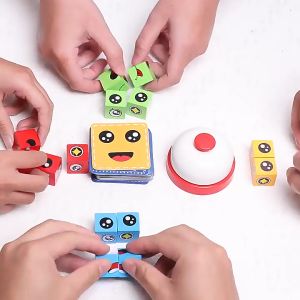 Mainan Edukasi FACE CHANGE RUBIKS CUBE / Mainan Kayu Edukatif Wooden Toys Anak / Mainan Ekspresi Anak / Mainan Belajar Mengenal Expression Wajah / Face Changing Cube / Mainan Susun Ekspresi Muka