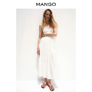 Mango | New Fresh Look Backless Ruffled White Dress