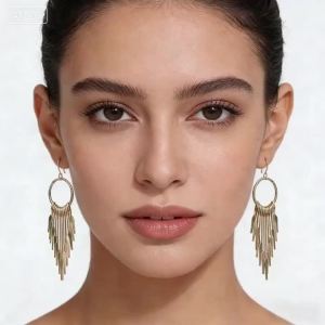 2026 Hot Selling Hot Selling Gold Ring Tassel Earrings With Niche Design High-End Earrings Spicy Girl Style Versatile Daily