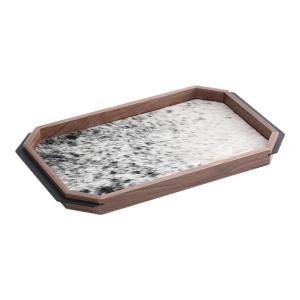 ZEN Minimalist Luxe Square Horsehair Pattern Display Tray