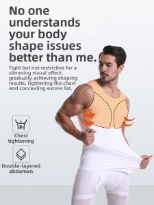 YAJIELANG | Men Body Shaping Vest Waist Slimming Abdomen Tightening Large Size