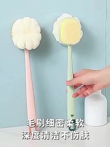 Loofah Back Scrubber Long Handle Shower Body Brush with Soft Mesh Sponge for Women Skin Exfoliating Bath Massage back scrubber