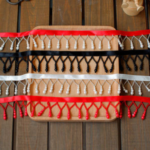 สร้อยคอโซ่เอว ประดับผม ลูกปัดมุกทำมือ สไตล์ชาติพันธุ์ Hanfu ชุดจีนโบราณ อุปกรณ์ตกแต่งเสื้อผ้า DIY งานฝีมือ