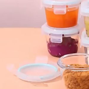 Mumystation 130/160ML Food Container Storage Box Glass Portable Bekas Makan Thickened Airtight storage