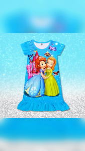 Girls Skirt Children Kids Long Dress Cartoon Palda ng mga Babae QGA001