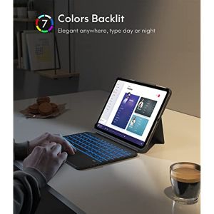 MD keyboard iPad pro 12.9 2022 2021 2020 2018 Generation Magnetic Keyboard Case Floating Cantilever Stand Multi-Touch Trackpad Backlit Keys for iPad pro 12.9/ 11inch/ipad Air 3th 4th 5thipad 7th 8th 9th GenTouchpad keyboard and Wireless keyboard