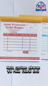 nota mini olshop nama sendiri nota bon ukuran 10x10 cm 1 ply 2 ply 3 ply nota mini bengkel motor