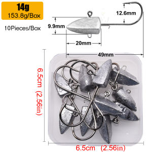 Lurestiker Box Package 3.5g 5g 7g 10g 14g 21g 28g fishing jig head hooks for soft lure baits tackle Sharp fishhooks for bass
