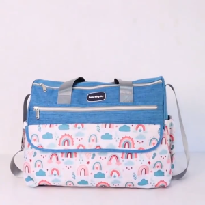 5PCS Large Capacity Mommy Bag Multi Functional Printed Diagonal Diaper Bag Handheld Mother and Baby Bag