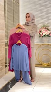 MOXSA ATASAN ONESET WANITA TERBARU-PAKAIAN BAJU n CELANA BAHAN KNIT RIB PREMIUM MODERN 2024