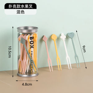 Premium Disposable Fruit Forks Food Grade Plastic Baby Safe Small Dessert Forks Creative Style Home Use Cake Tags for Children