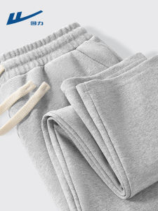 Grey Straight Leg Casual Pants for Teens Spring Autumn New Style Comfortable Elastic Waist Cotton Polyester Blend Casual Trousers