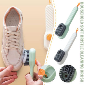 Multifunctional Long Handle Soft Bristle Clean Press Out Liquid Shoe Brush Cleaning Automatic Filling Liquid Shoe Clothes Washing Brushes