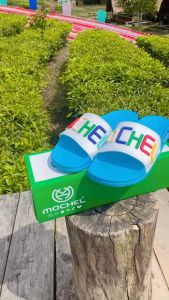 MOCHEL - Sandal Selop Pria dan Wanita MOCHEL TPR Navi Putih