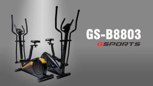 GSports รุ่น GS-B8803+MAT-05 เครื่องเดินวงรีแบบมีที่นั่ง 2-in-1 ลู่เดินวงรีและจักรยานนั่งปั่น + ผ้ายางรองพื้น 70x130cm หนา 5 mm