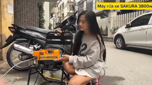 Máy rửa xe mini - máy rửa xe sakura 3800w hàng chính hãng lõi đồng hàng nhập khẩu bảo hành 1 năm