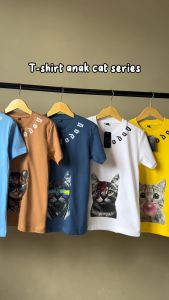 Kaos Anak Terbaru Laki-Laki Perempuan Motif Cat Almond Series