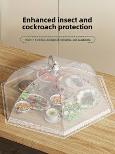 MONLEYTA | Foldable Food Cover Lid New 2025 Dustproof Tablecloth For Home Use Restaurant Grade Polyester No Handmade Required