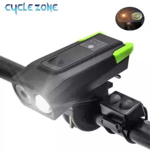 CYCLE ZONE | T6 Induction Bicycle Front Light USB Rechargeable Smart Induction Cycling Bike Headlight with Horn MTB Road Bike Accessories