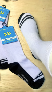 KAOS KAKI SEKOLAH PUTIH TELAPAK SPANDEK UKURAN SD SMP