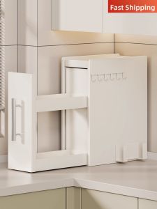 Narrow Pull-out Multi-level Dustproof Spice Organizer