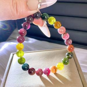 【现货】8mm 糖果碧玺手串｜彩色能量 × 招人缘 × 时尚百搭｜8mm Candy Tourmaline Bracelet｜Charm • Balance • Color Energy