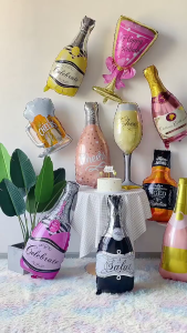 Balon Foil Jumbo Alcohol Party Wine Alkohol Sampanye Wiski Beer Bottle Champagne Wishkey untuk Acara Pesta Ulang Tahun Dewasa