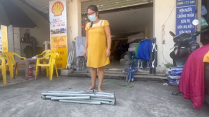 CHỈ KHUNG VÕNG XẾP PHI 32 KHUNG SẮT INOX- ẢNH THẬT