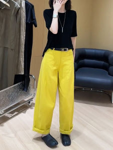 High Waist Loose Fit Casual Pants Womens Spring Autumn New Style Wide Leg Trousers Slimming Trendy plus Size Fashion