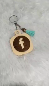 PERSONALIZED WOODED NFC KEYCHAIN