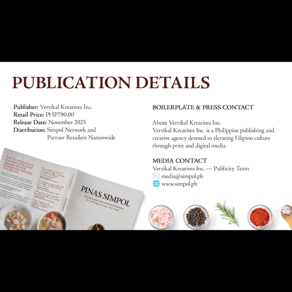 Pinas Simpol Cookbook