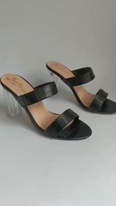 Dép/Guốc cao gót nữ mũi vuông quai ngang mới NĐ231