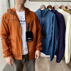 Mens Outdoor Casual Breathable Thin Quick Dry Skin Jacket Summer 2022 New Arrival UV Protection Lightweight Hooded Zipper