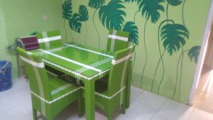 Meja Makan 4 Kursi - Satu Set Meja Makan Murah Cirebon Tegal Pekalongan Indramayu