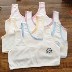 Kids Teenage Bra Pure Cotton Sports Underclothes Super Comfortable Undershirt for Girls 7-14 Years Old