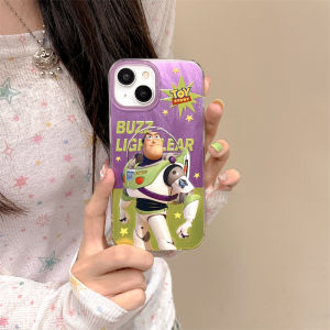 Cartoon Buzz Lightyear Hudi Phone Case Protective Cover for iPhone 16 pro Apple 15 Feather New Model 14 pro Max Anti-Fall 13 Couples 12 New 11 XR Internet Celebrity 8 plus High-End Feels for Women